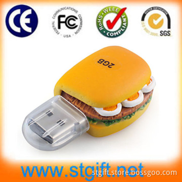 Food Shape Hamburger USB Disk Made China 1GB USB Flash Drive to 512GB